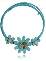 Flower Necklace - Turquoise