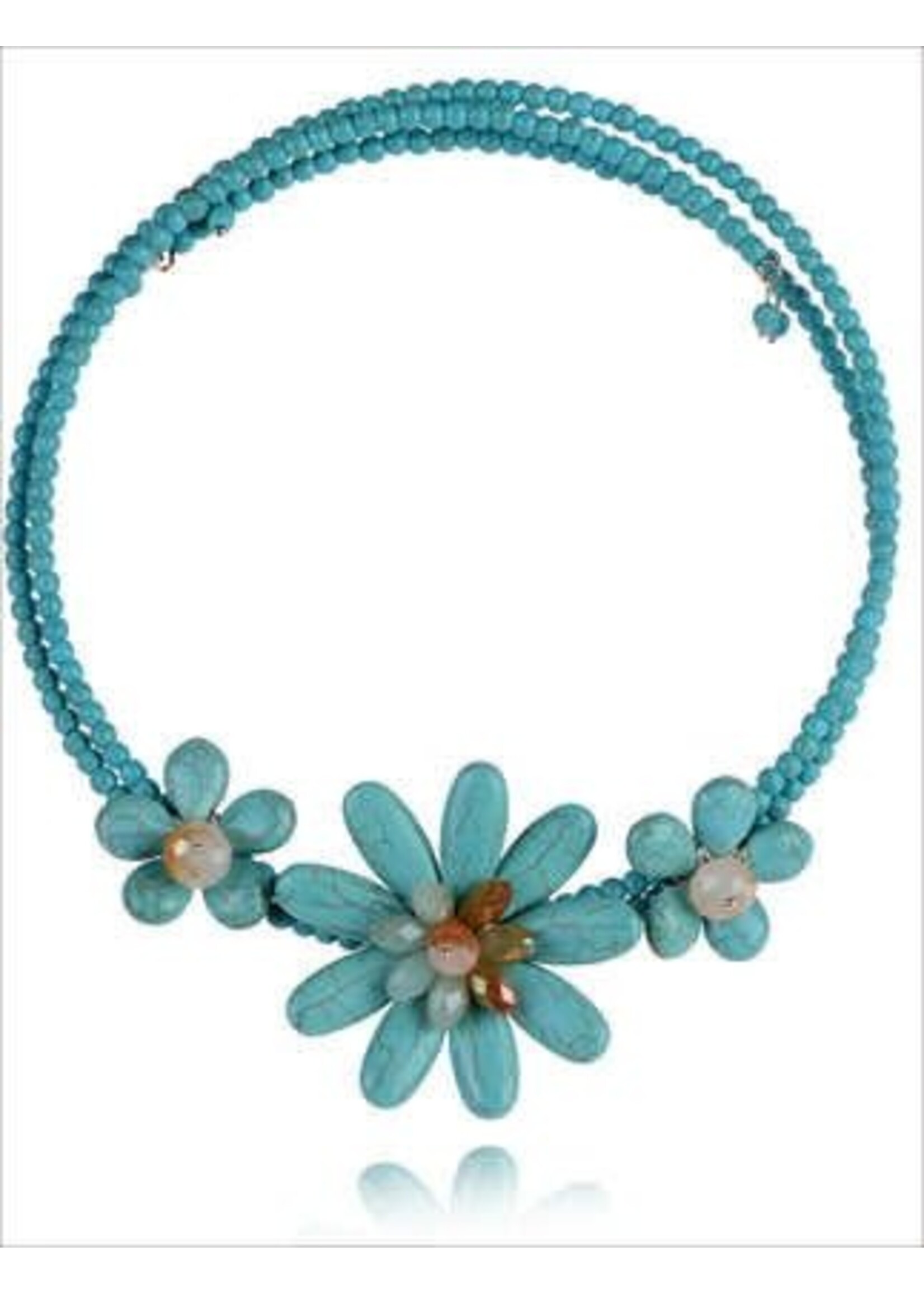 Flower Necklace - Turquoise