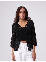 Crochet Cardigan Black