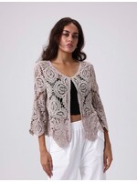 Crochet Cardigan Taupe