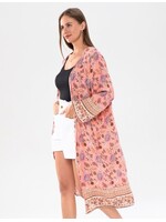 Long Sleeve Floral Kimono 196