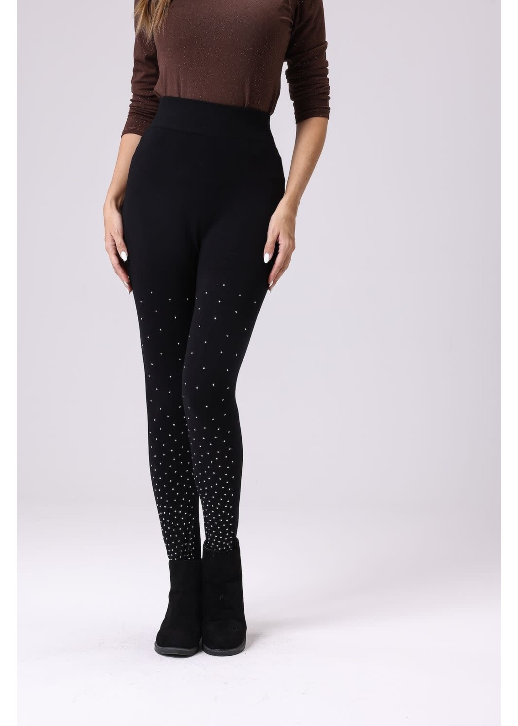 Full Length Leggings with Crystal Embellishment
