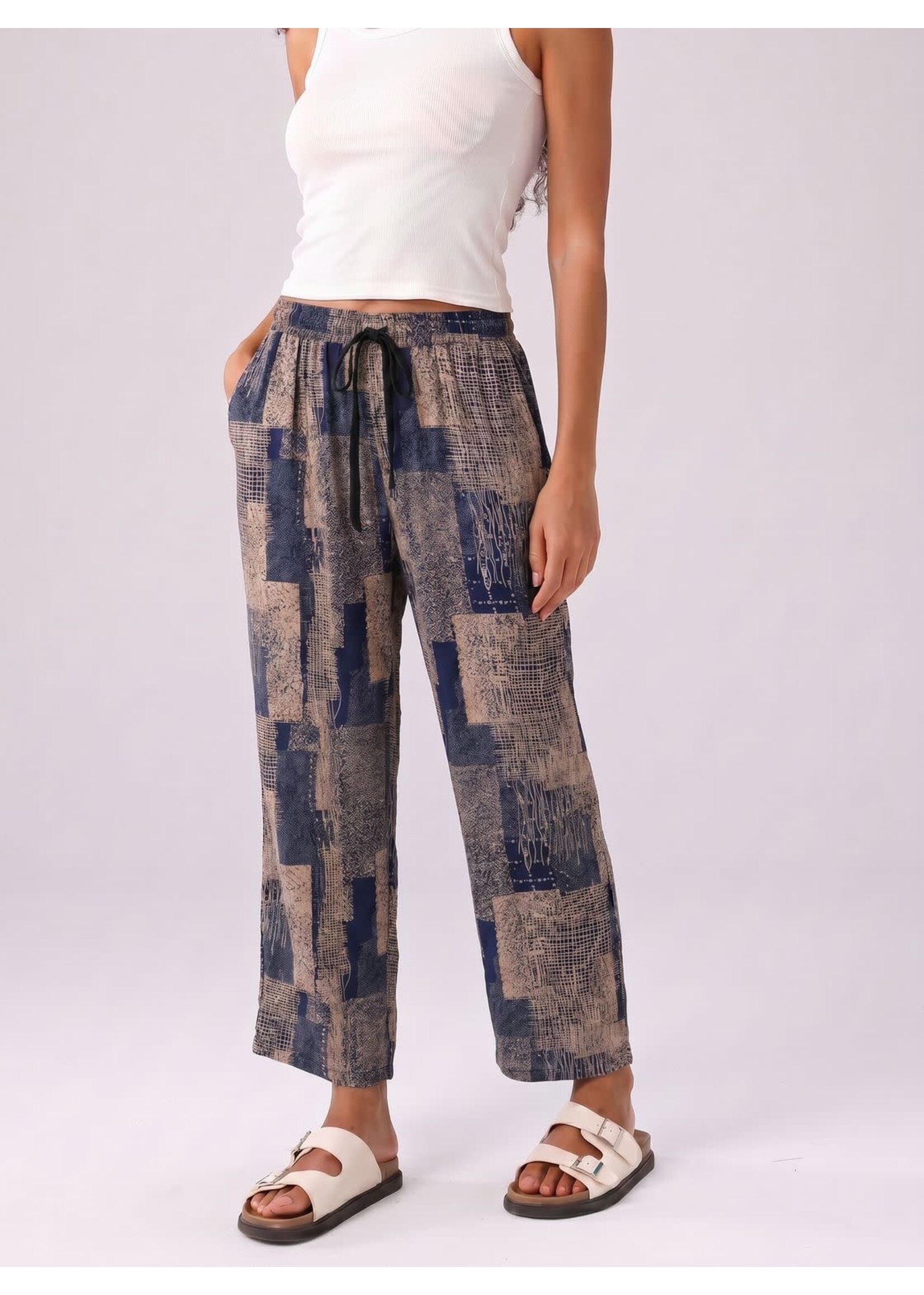 Stretchy Fabric Summer Pants - Patchwork