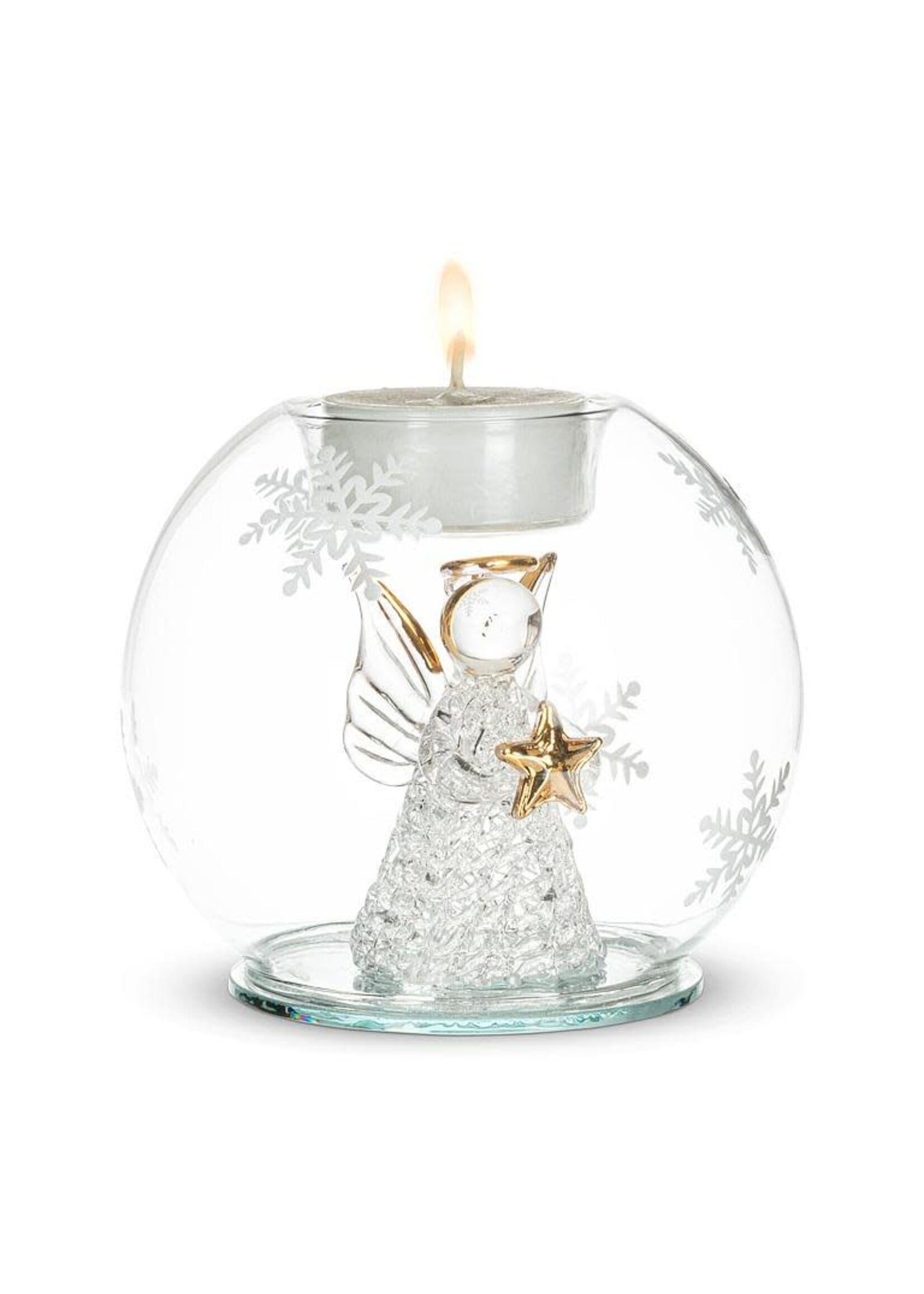 Spun Angel with Star Ball Votive