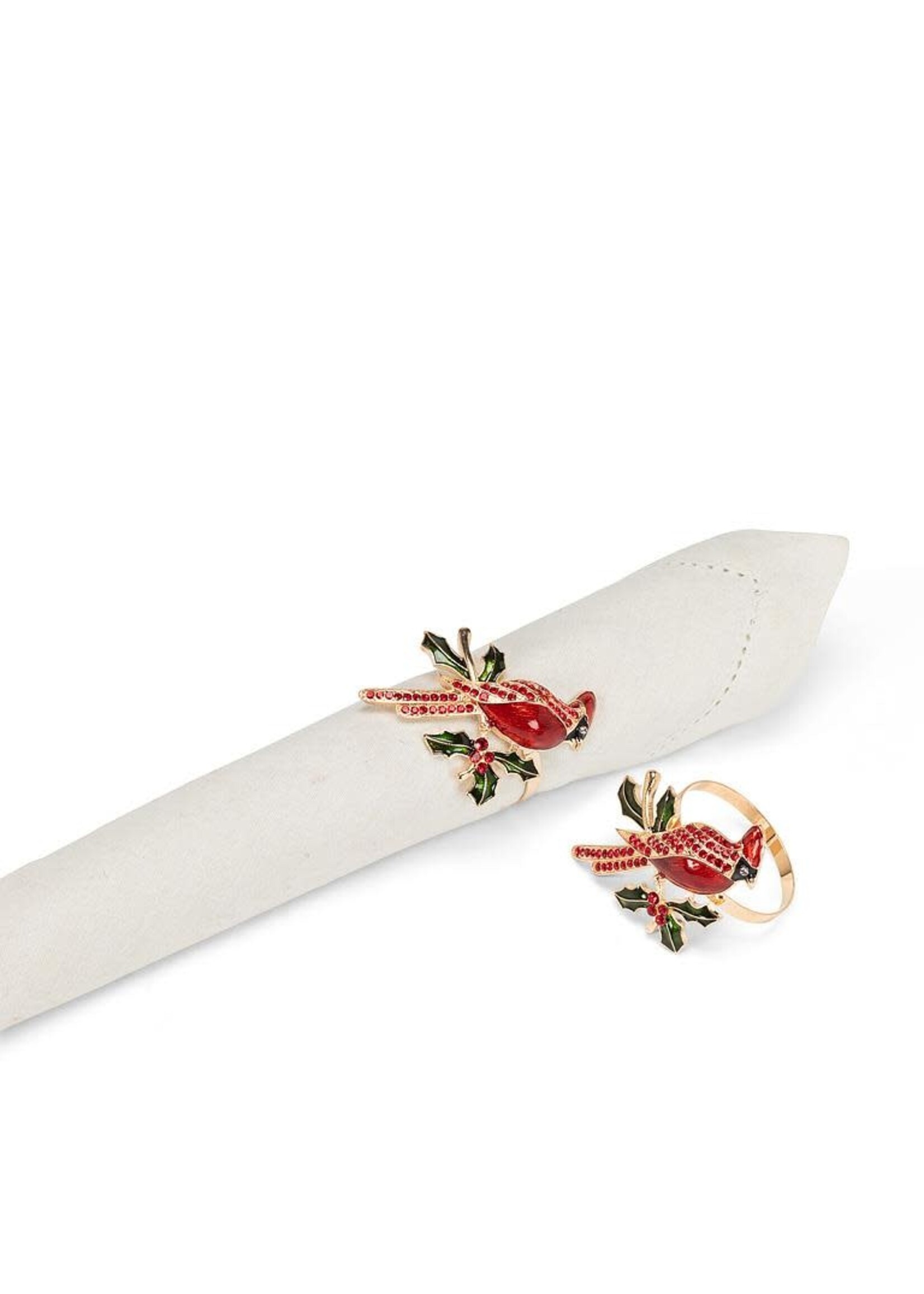 Cardinal & Holly Napkin Napkin Ring