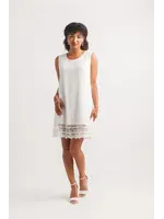 MESH DRESS WITH LACE TRIM