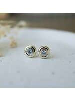 Glee Glimmer Disc Studs-gold-clear