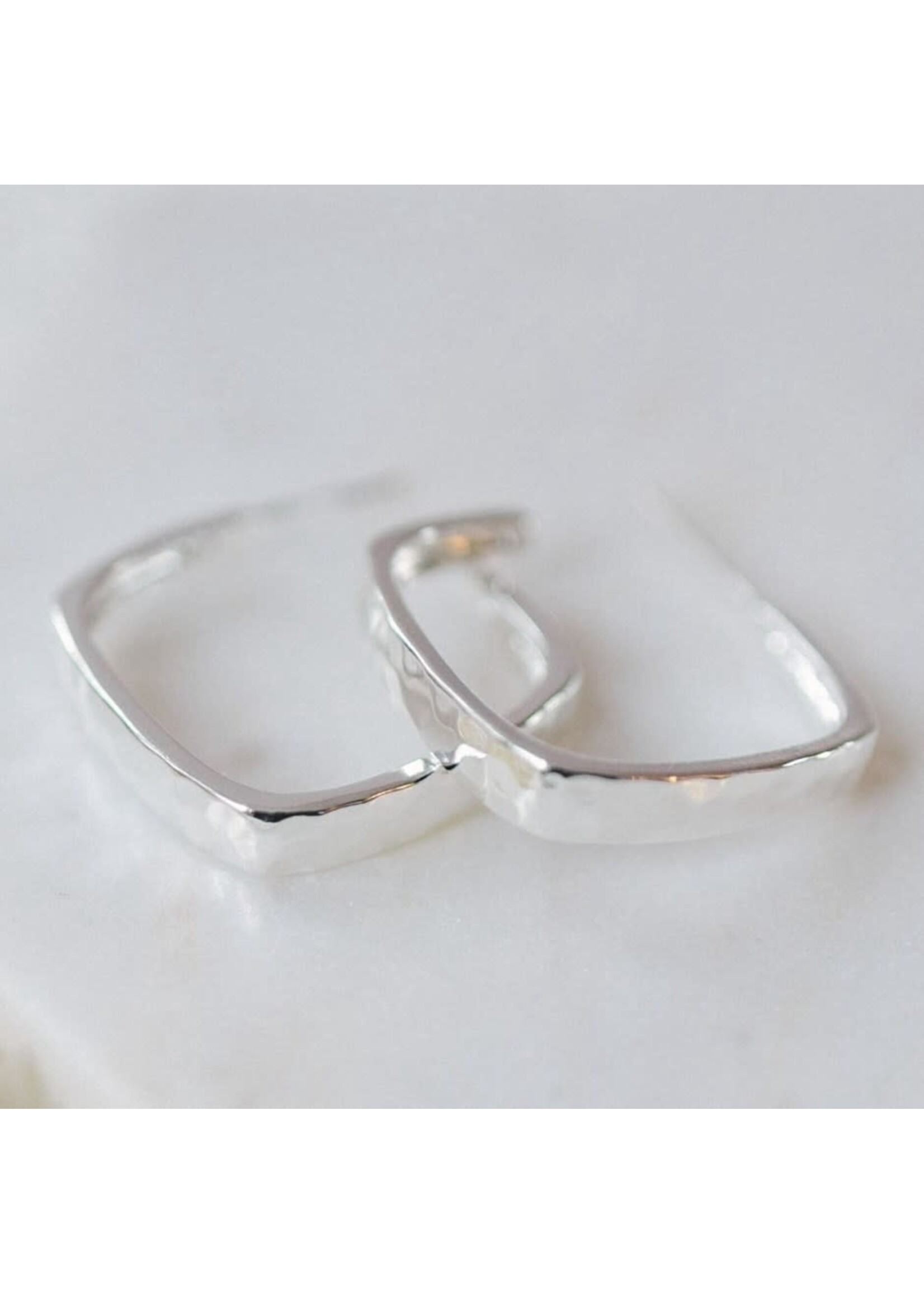 Glee Tetra Hoops-silver