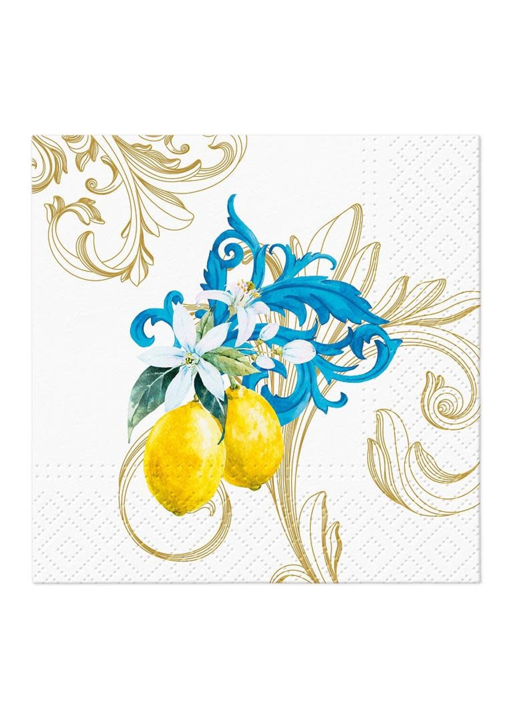 Cocktail Baroque Lemon Bloom Napkins. 20 Pcs
