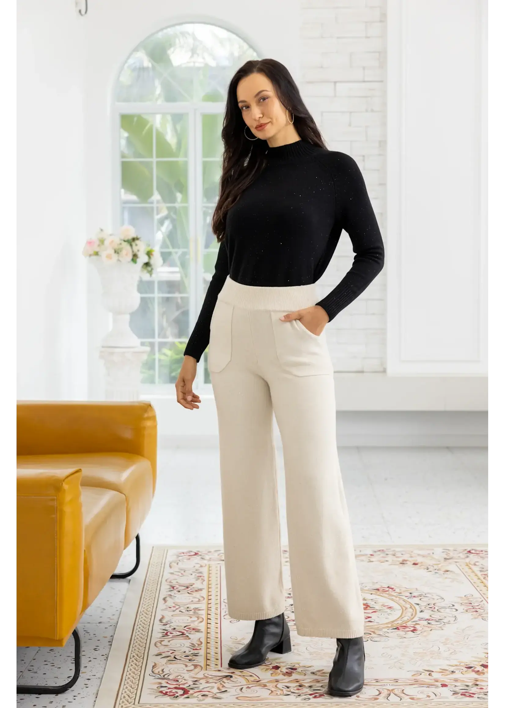 Starlight Shimmer Pocketed Knit Pants