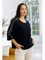 Orange Fashion Village Delilah's Diamond Sleeve Sweater