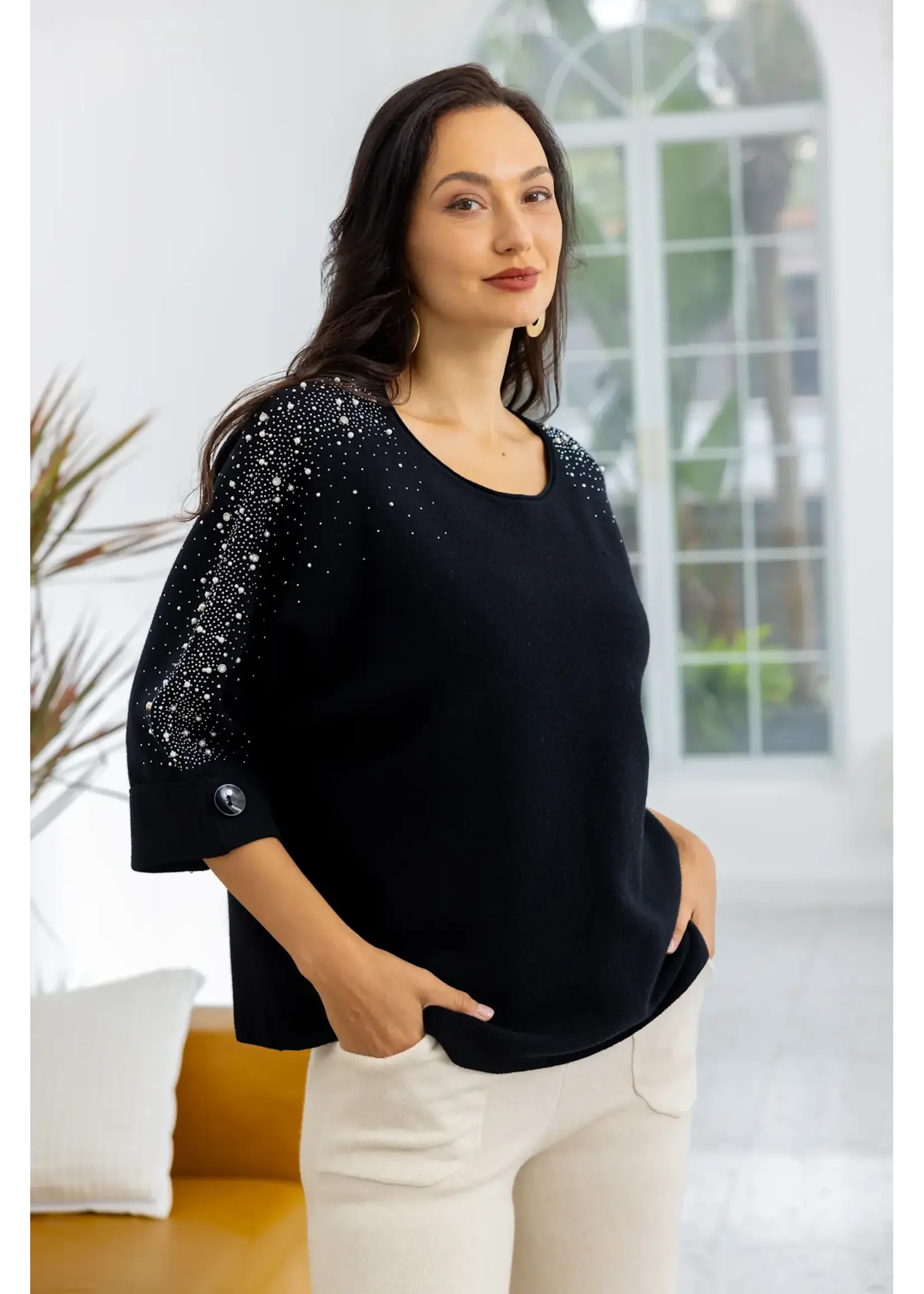 Delilah's Diamond Sleeve Sweater