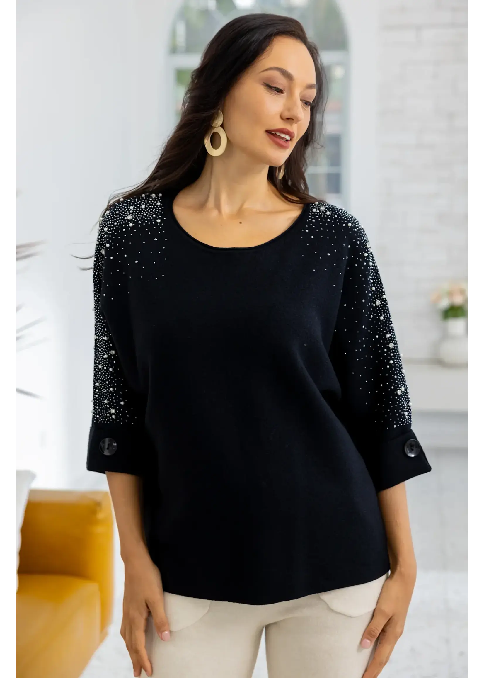 Delilah's Diamond Sleeve Sweater