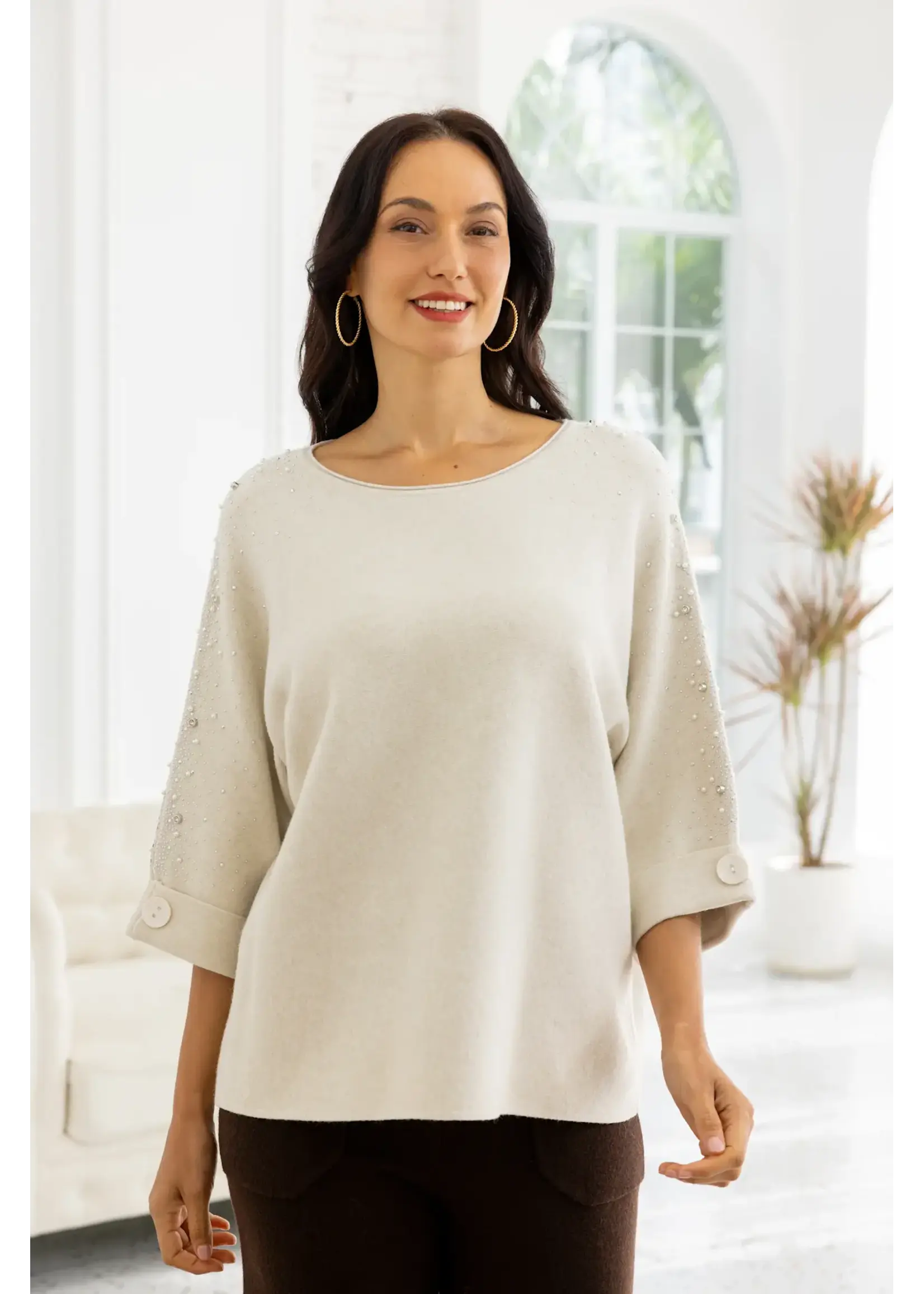 Delilah's Diamond Sleeve Sweater