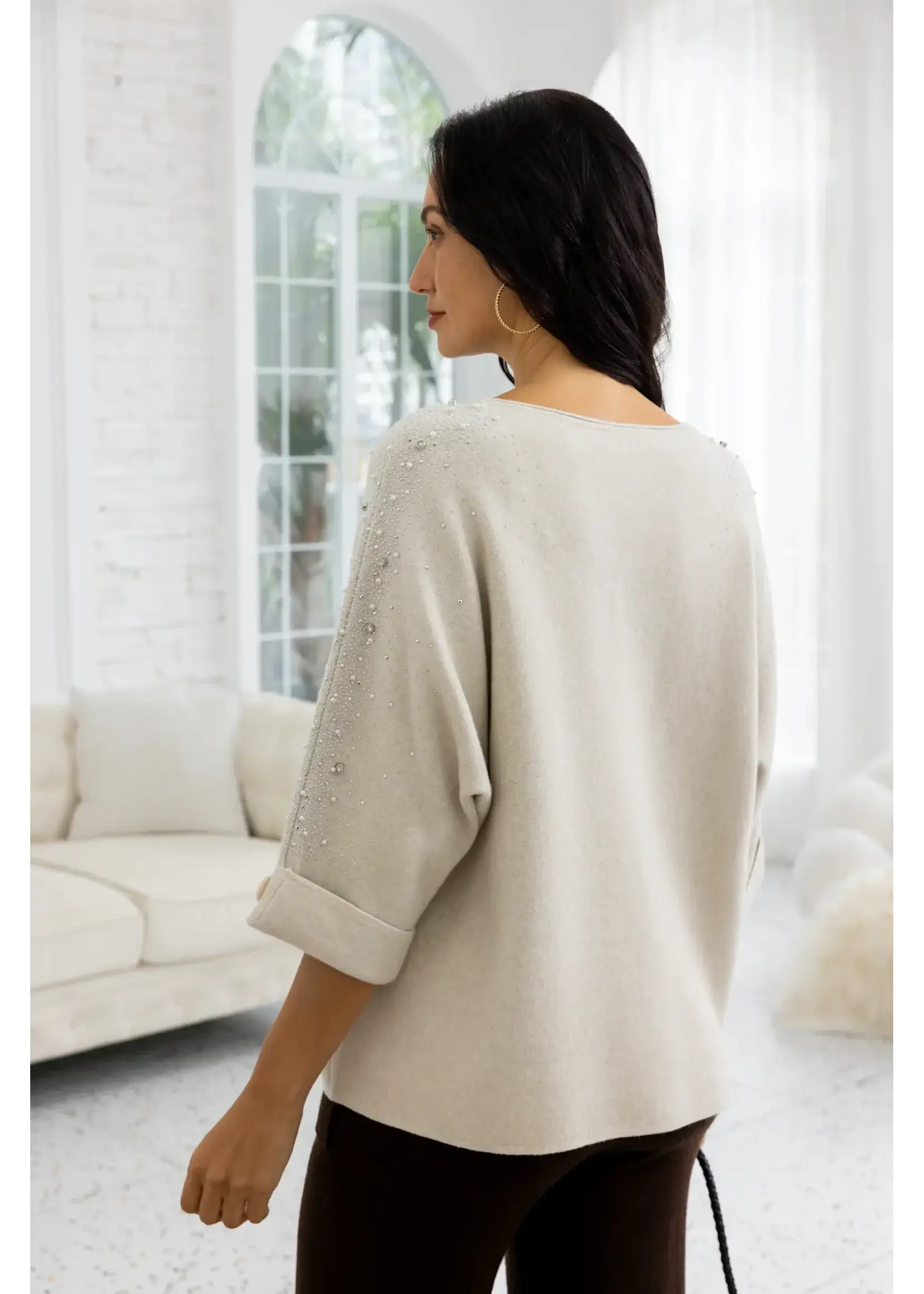 Delilah's Diamond Sleeve Sweater