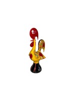 Barcelos Metal Rooster Statue Yellow 5.5"