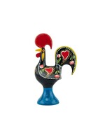 Barcelos Metal Rooster Statue Black 4"