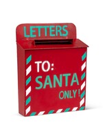 Hinged Santa's Mailbox-Red-11.5"H