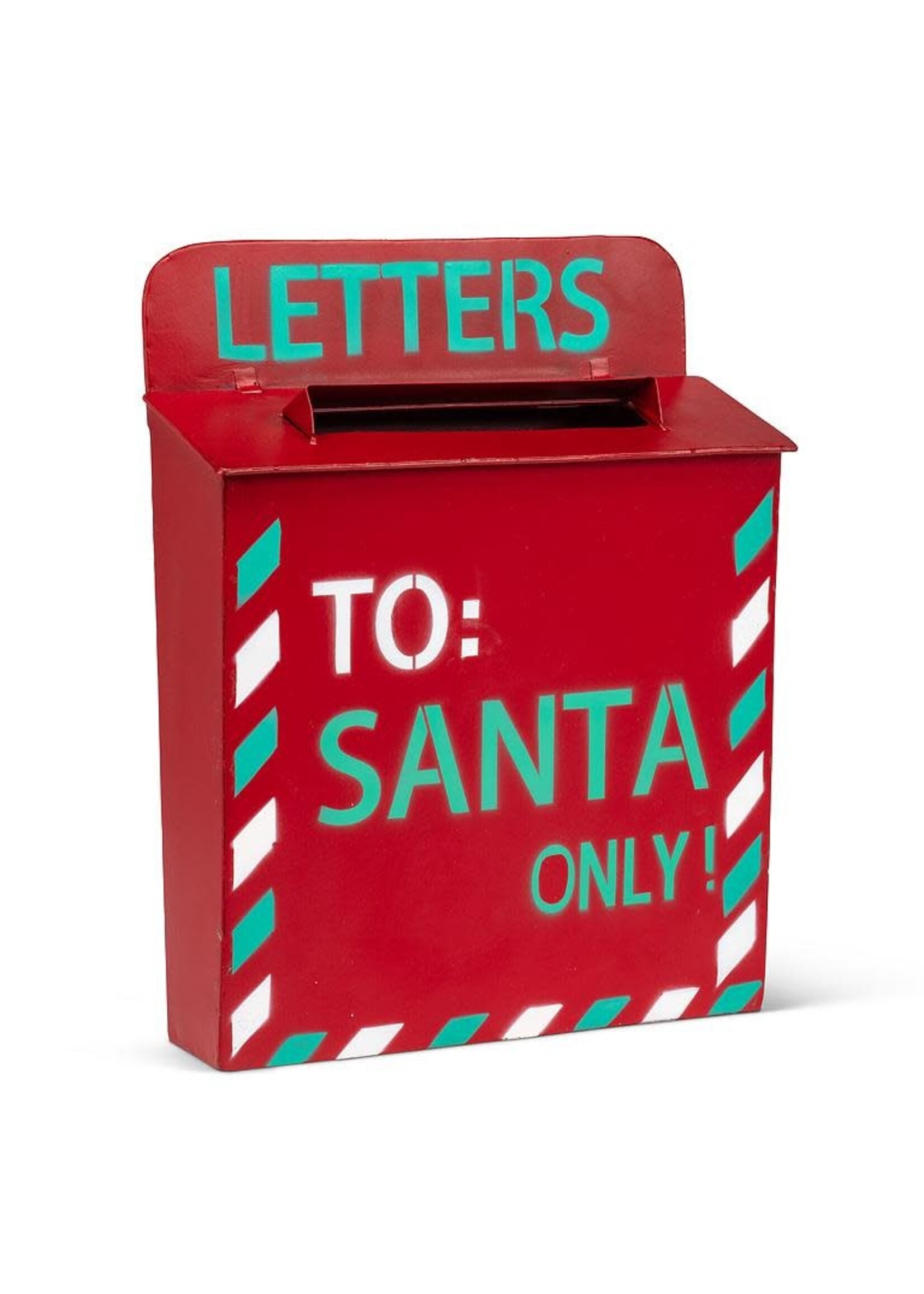 Hinged Santa's Mailbox-Red-11.5"H