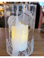 Diana Jenkins Hand Etched Lantern w Moose