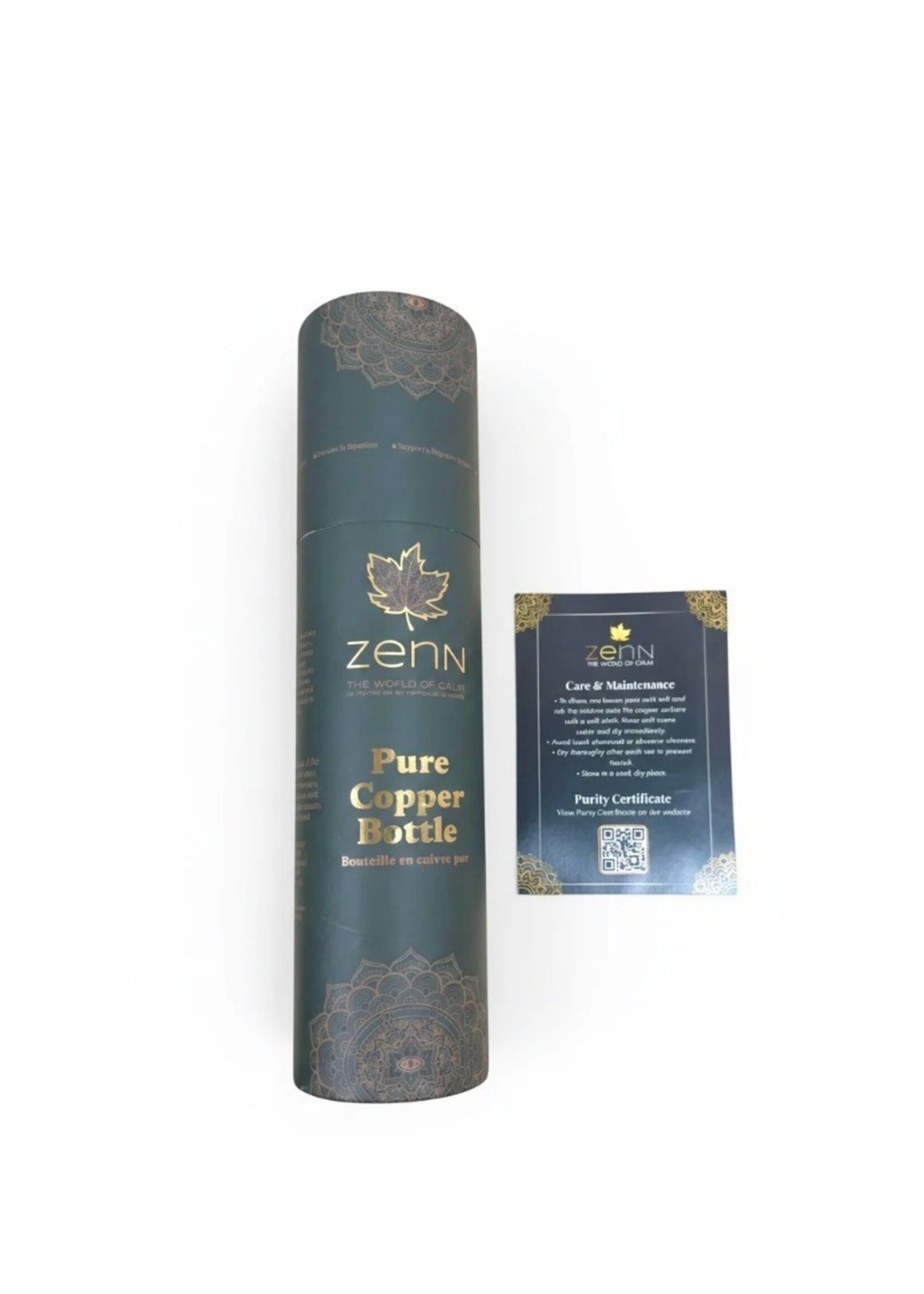 ZenN Pure Copper 7 Chakras Yoga Bottle 1000ml/34oz