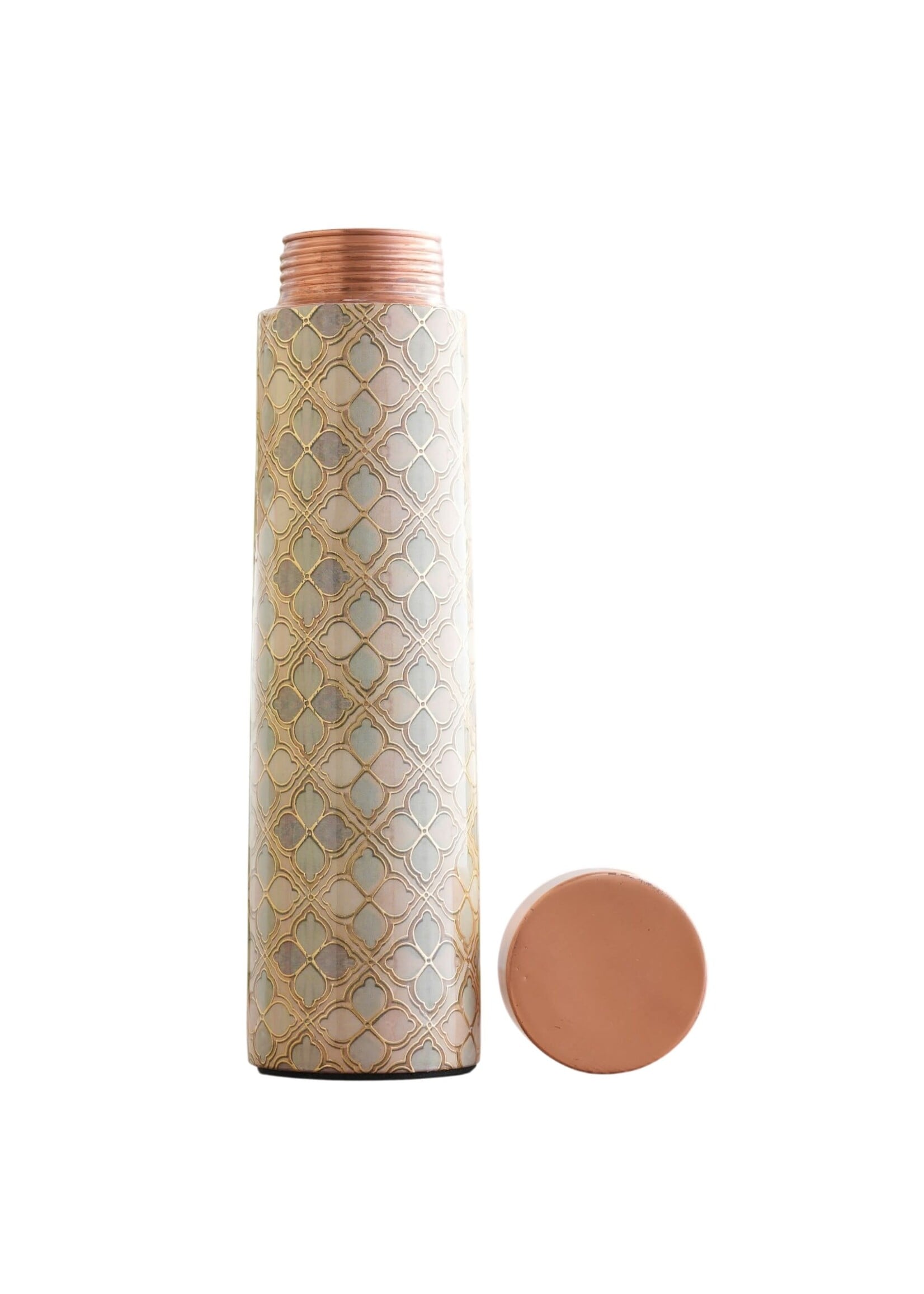ZenN Pure Copper Gold Block Print Bottle 825ml /28oz