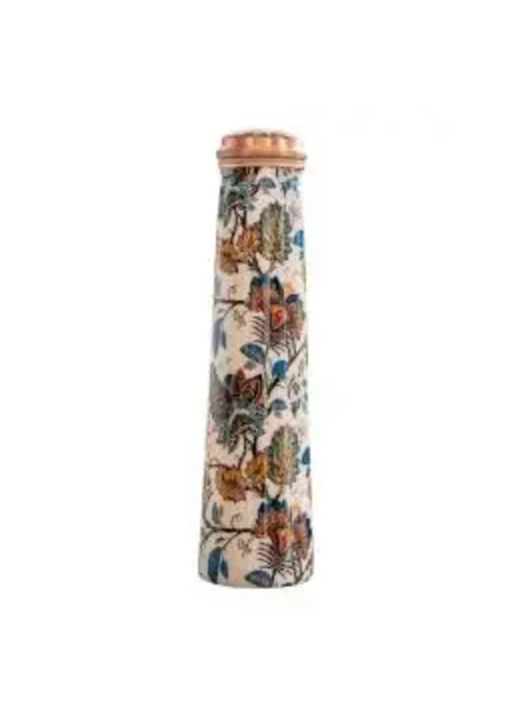 ZenN Pure Copper Bottle Flower Design, 750ml/25oz