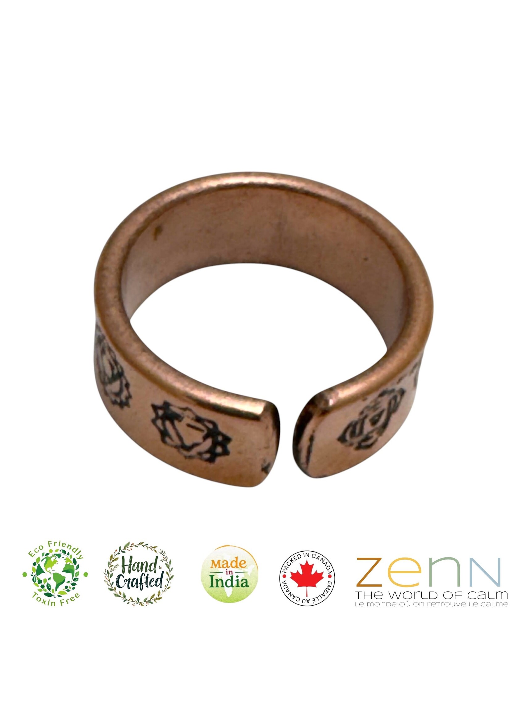 ZenN Copper Seven Chakra Magnetic Arthritis Ring