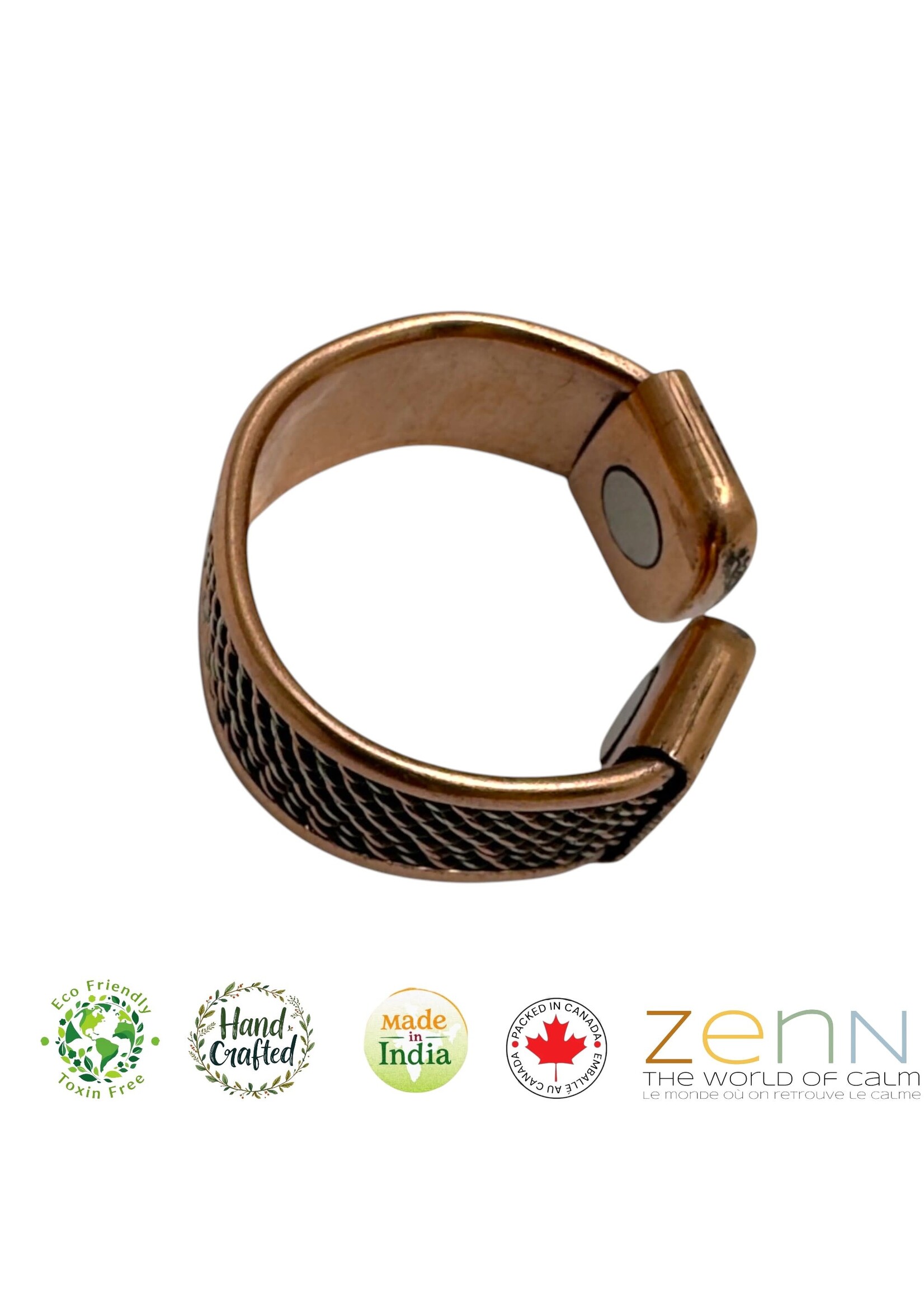 ZenN Pure Copper Magnetic Braided Mesh Healing Band Ring
