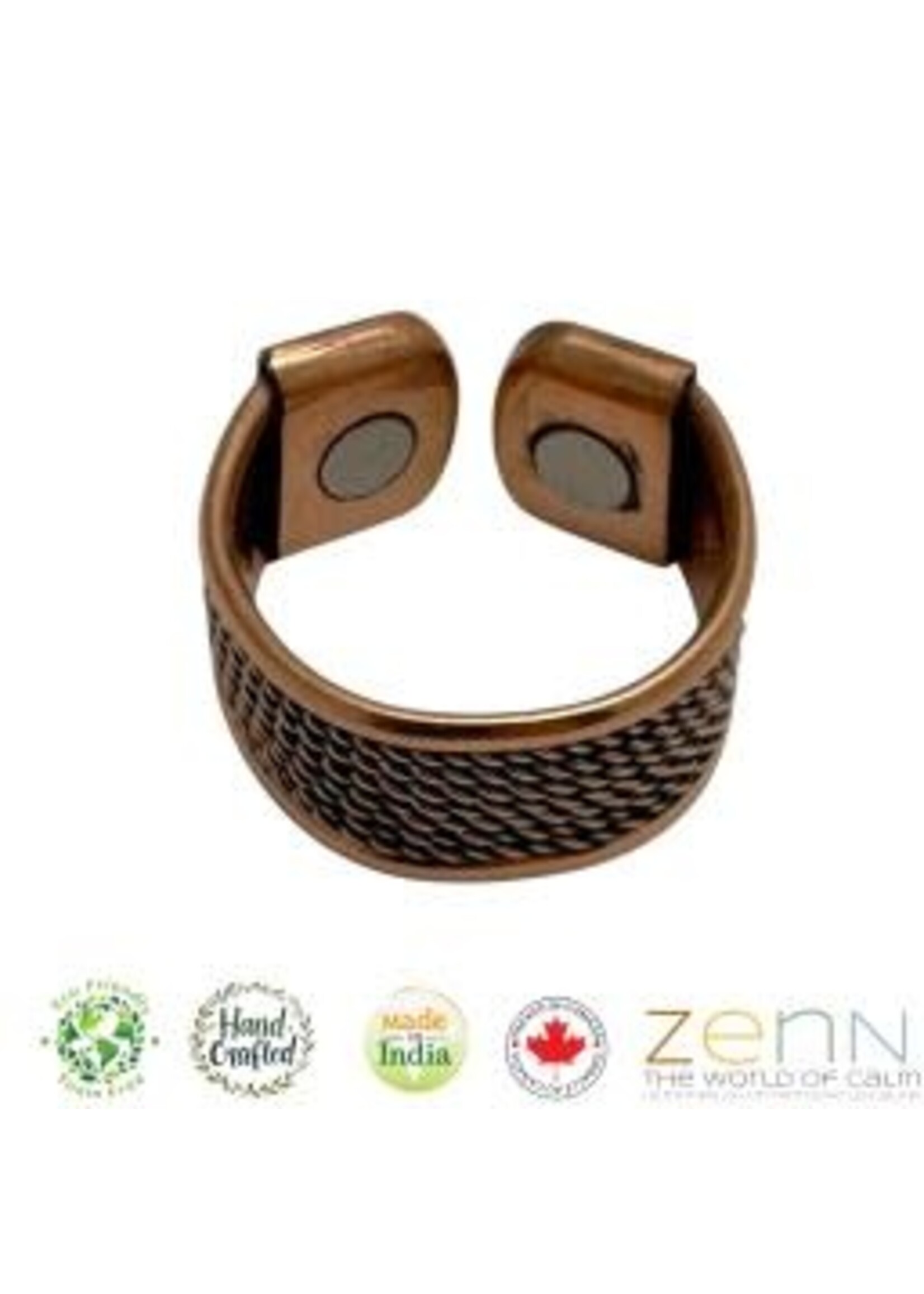 ZenN Pure Copper Magnetic Braided Mesh Healing Band Ring