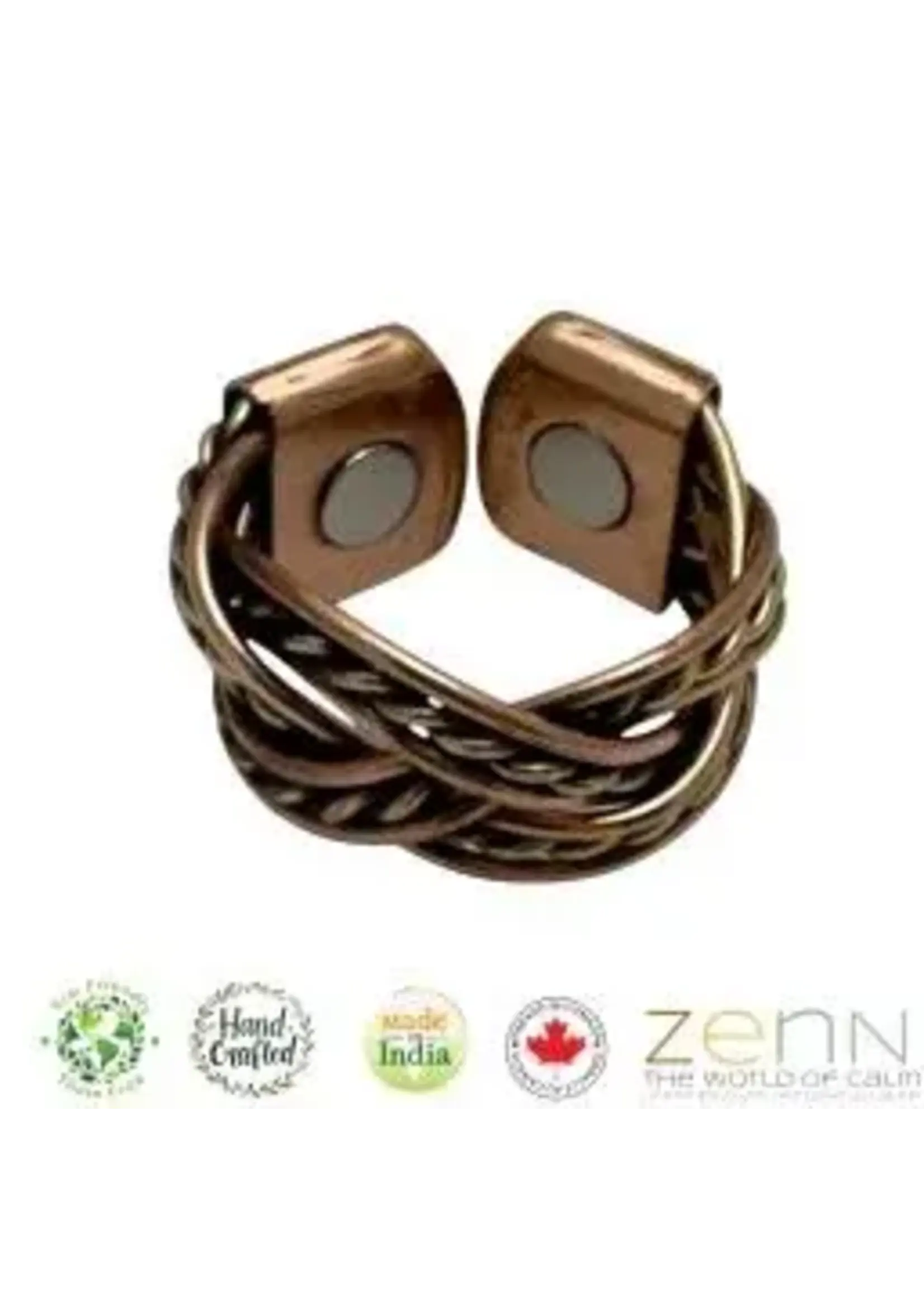 ZenN Pure Copper Magnetic Ring Triple Braid Healing Cuff
