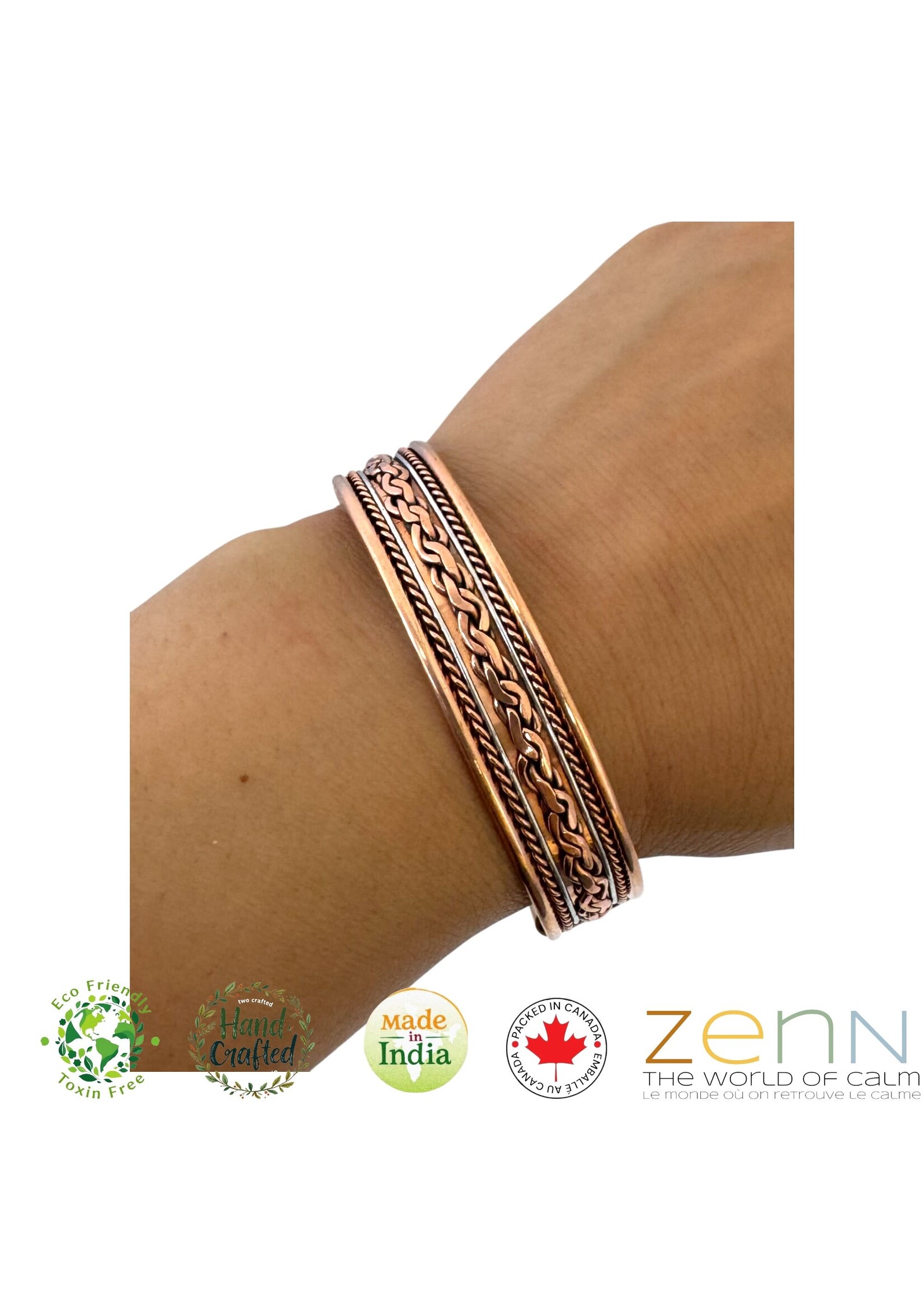 ZenN Pure Copper Magnetic Celtic Braided Rope Bracelet