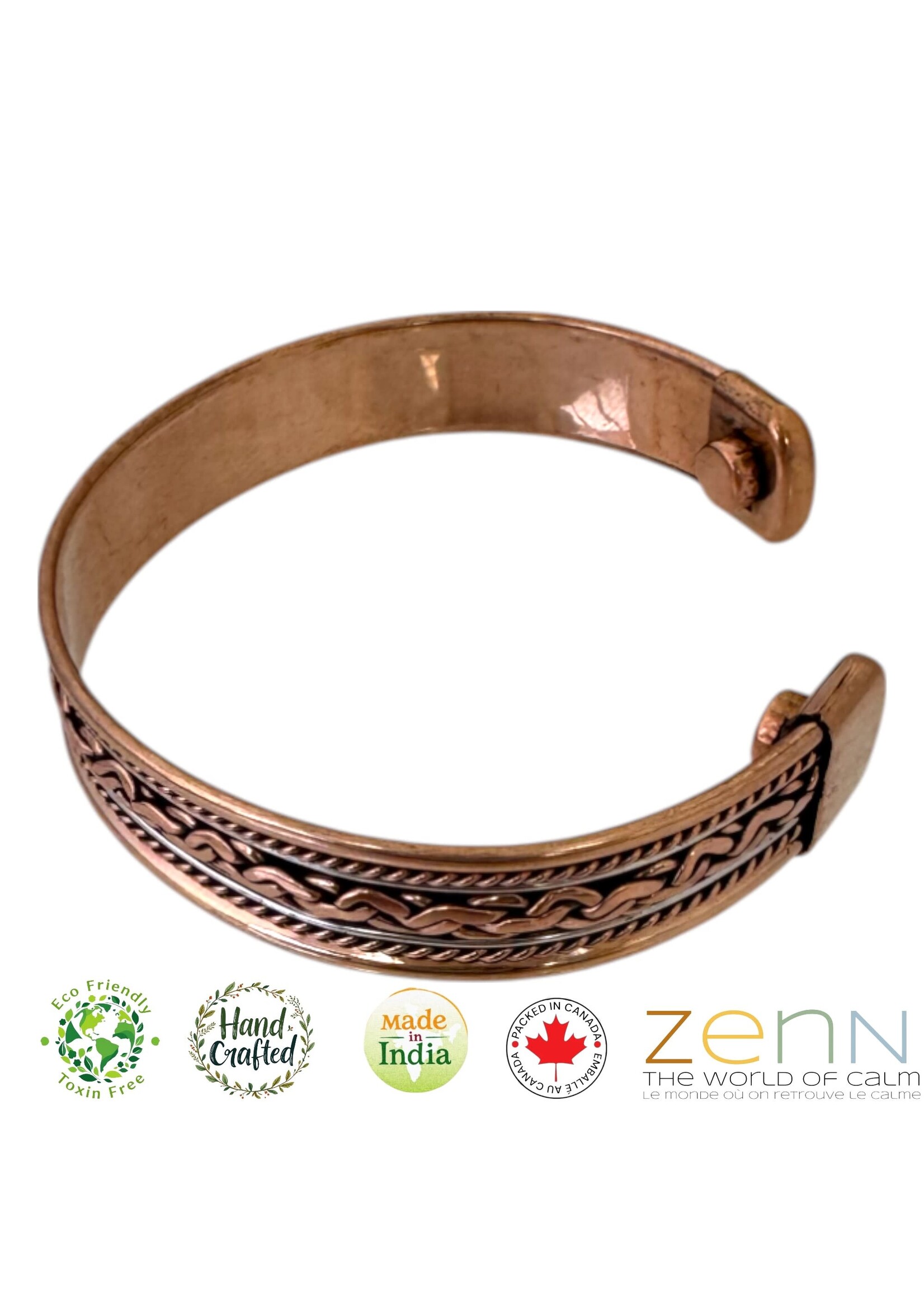 ZenN Pure Copper Magnetic Celtic Braided Rope Bracelet