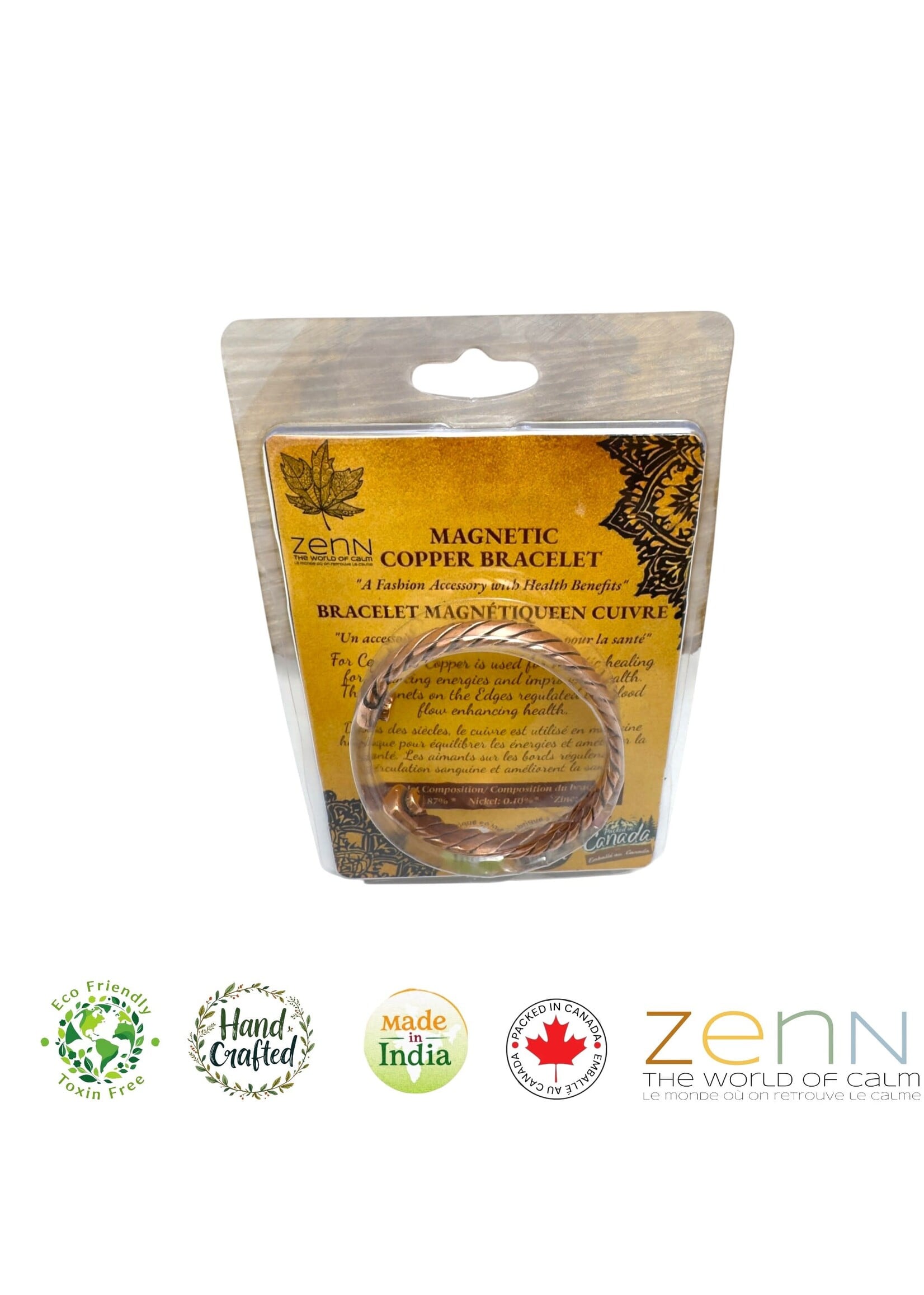 ZenN Pure Copper Magnetic Twisted Rope Bracelet