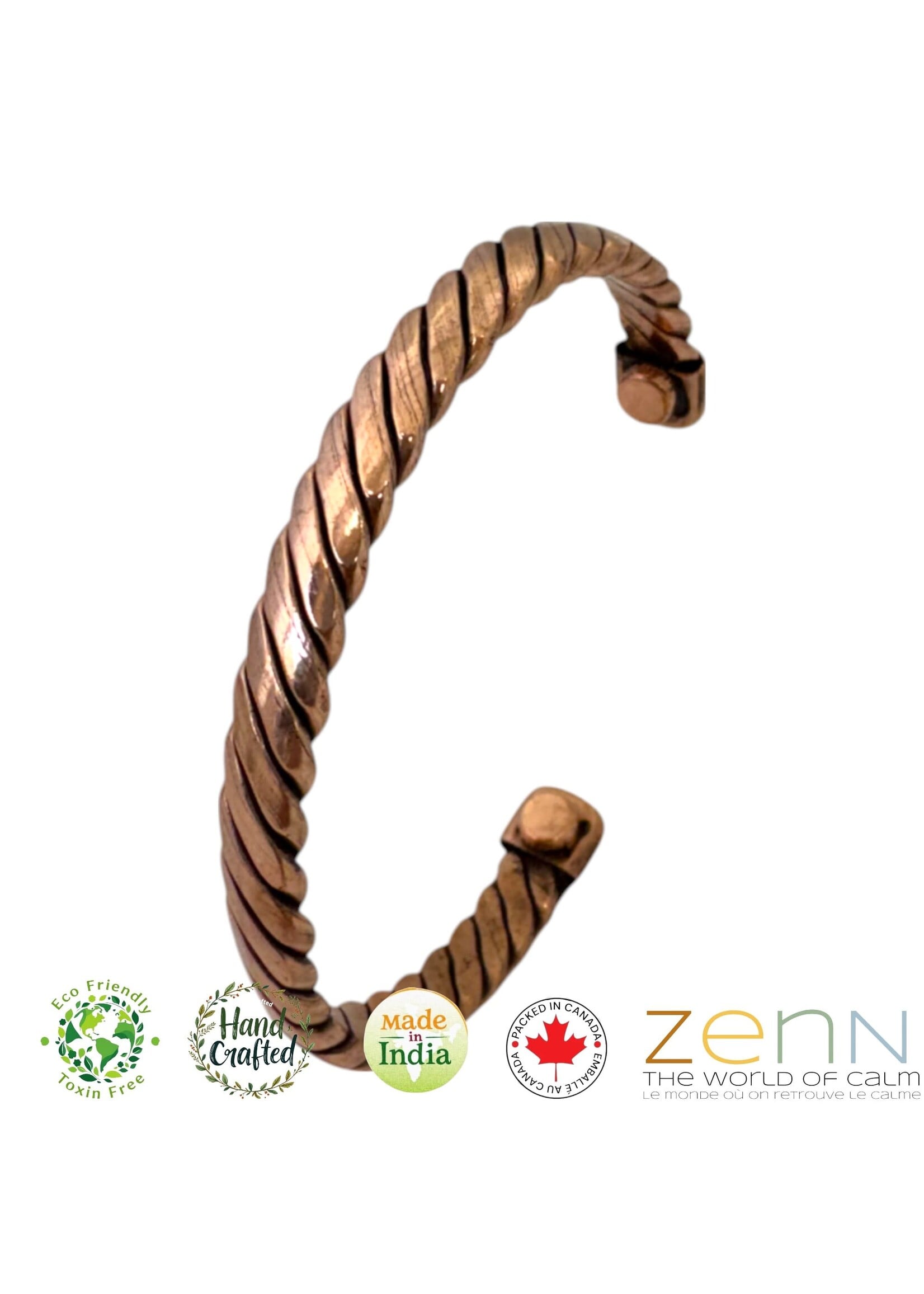 ZenN Pure Copper Magnetic Twisted Rope Bracelet