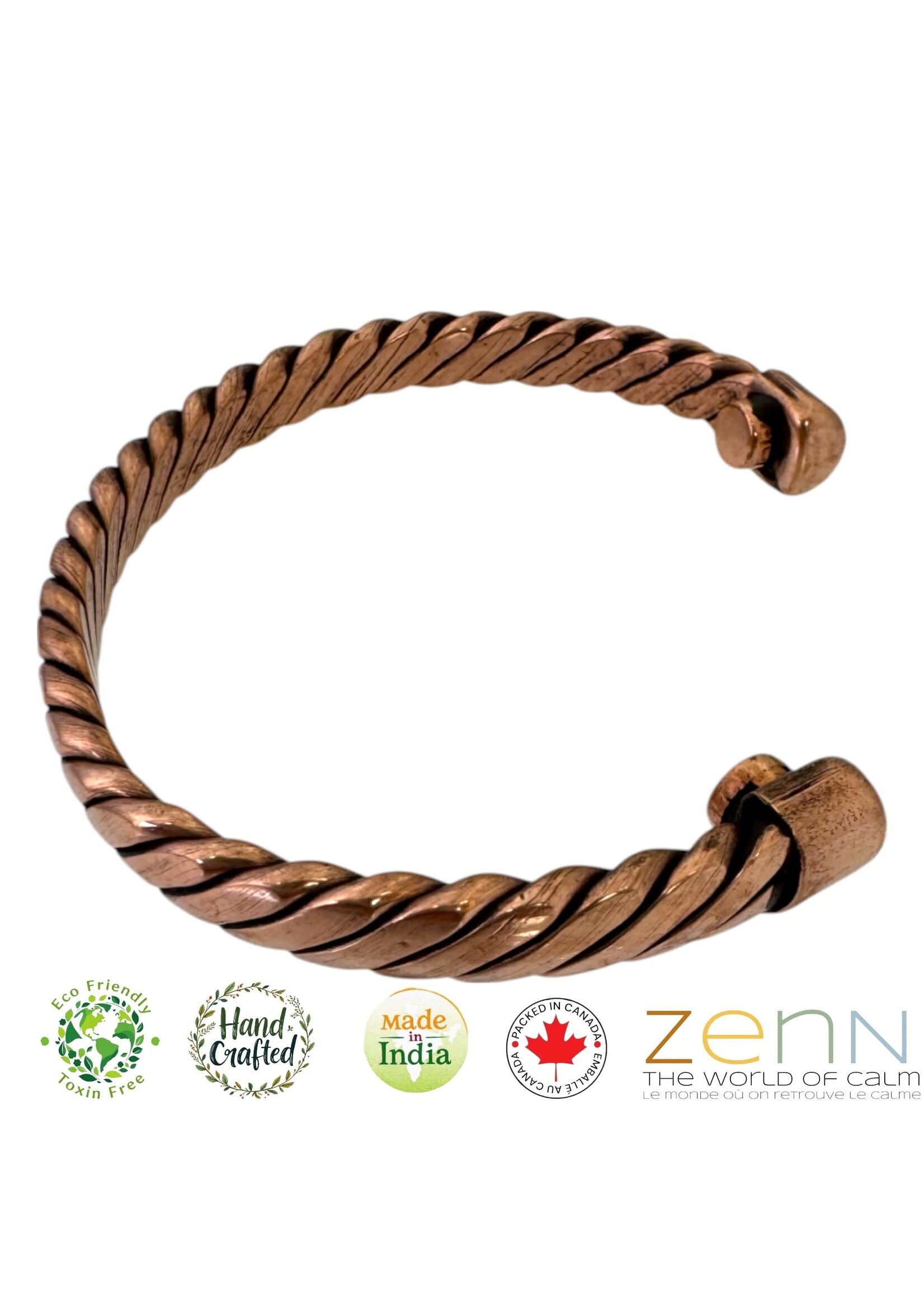 ZenN Pure Copper Magnetic Twisted Rope Bracelet