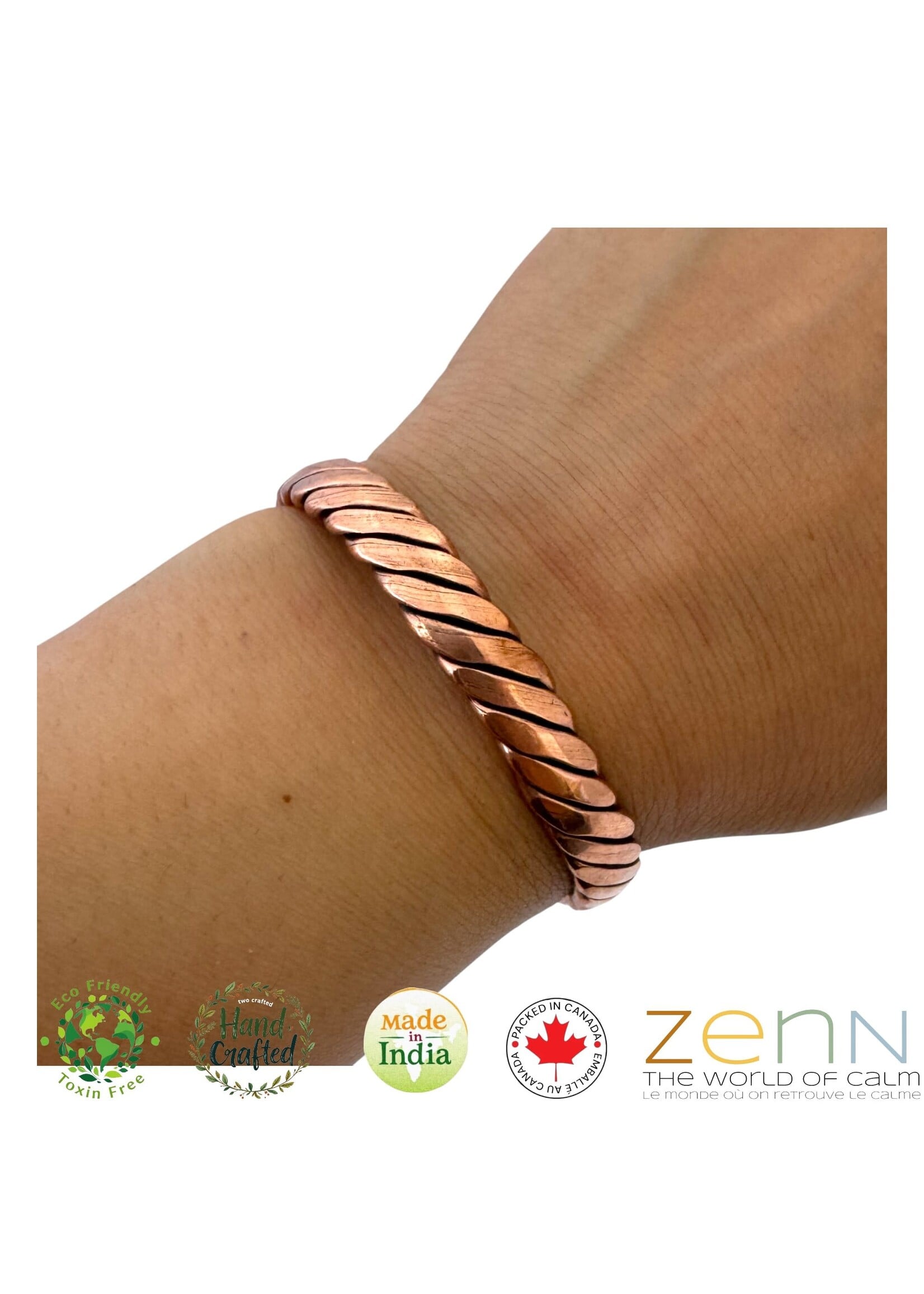 ZenN Pure Copper Magnetic Twisted Rope Bracelet