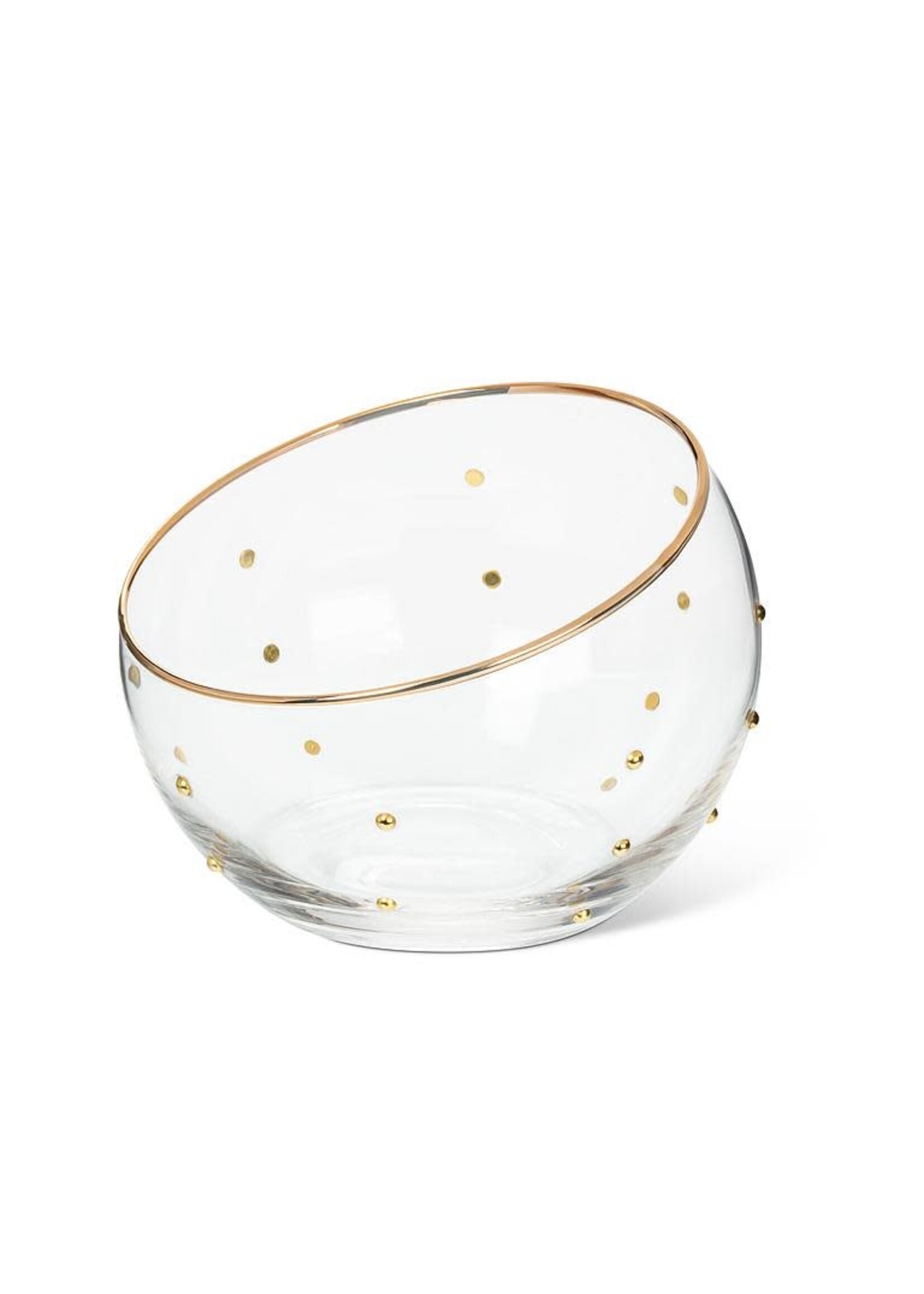 Medium Angled Bowl with Dots
