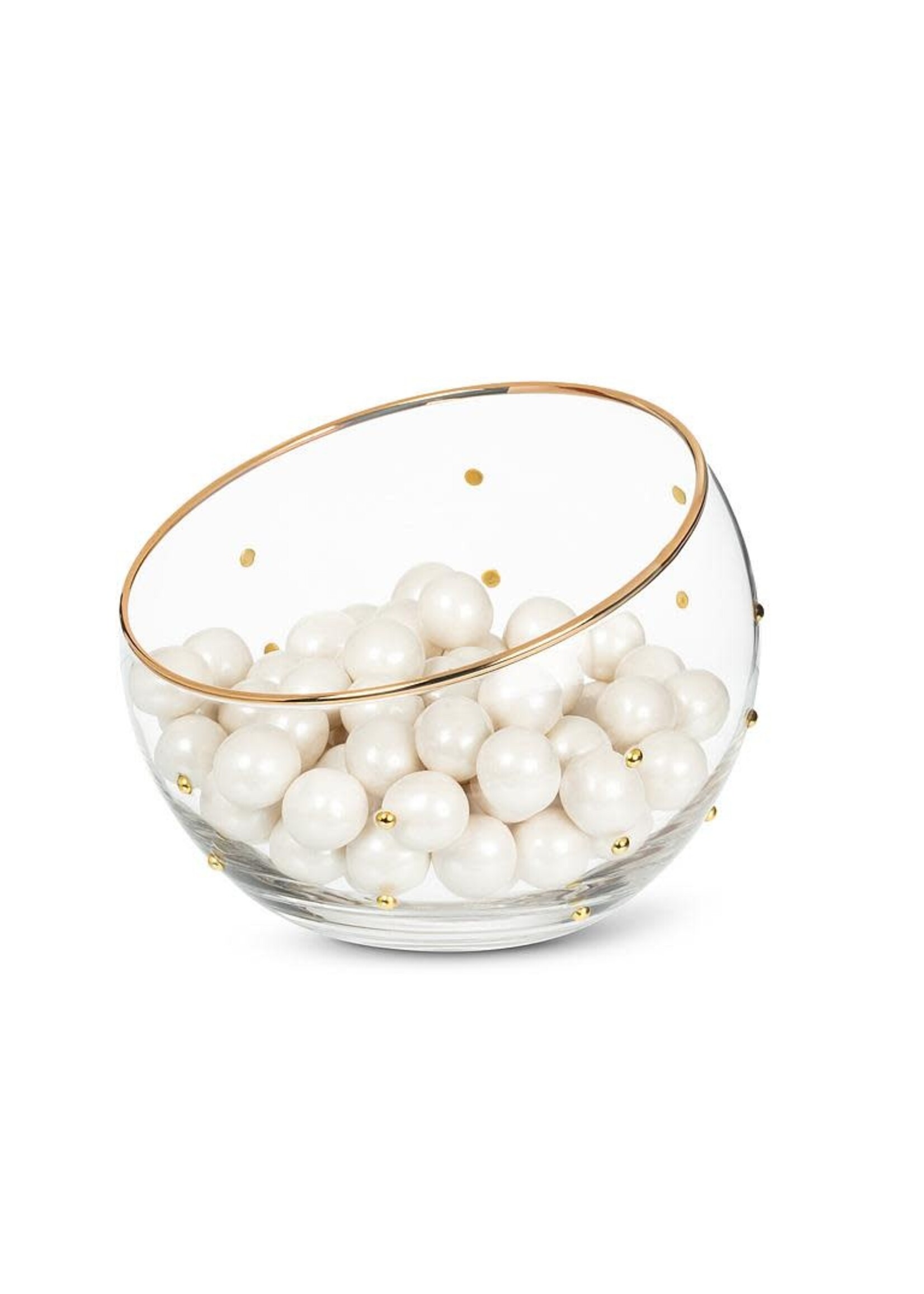 Small Angled Bowl with Dots