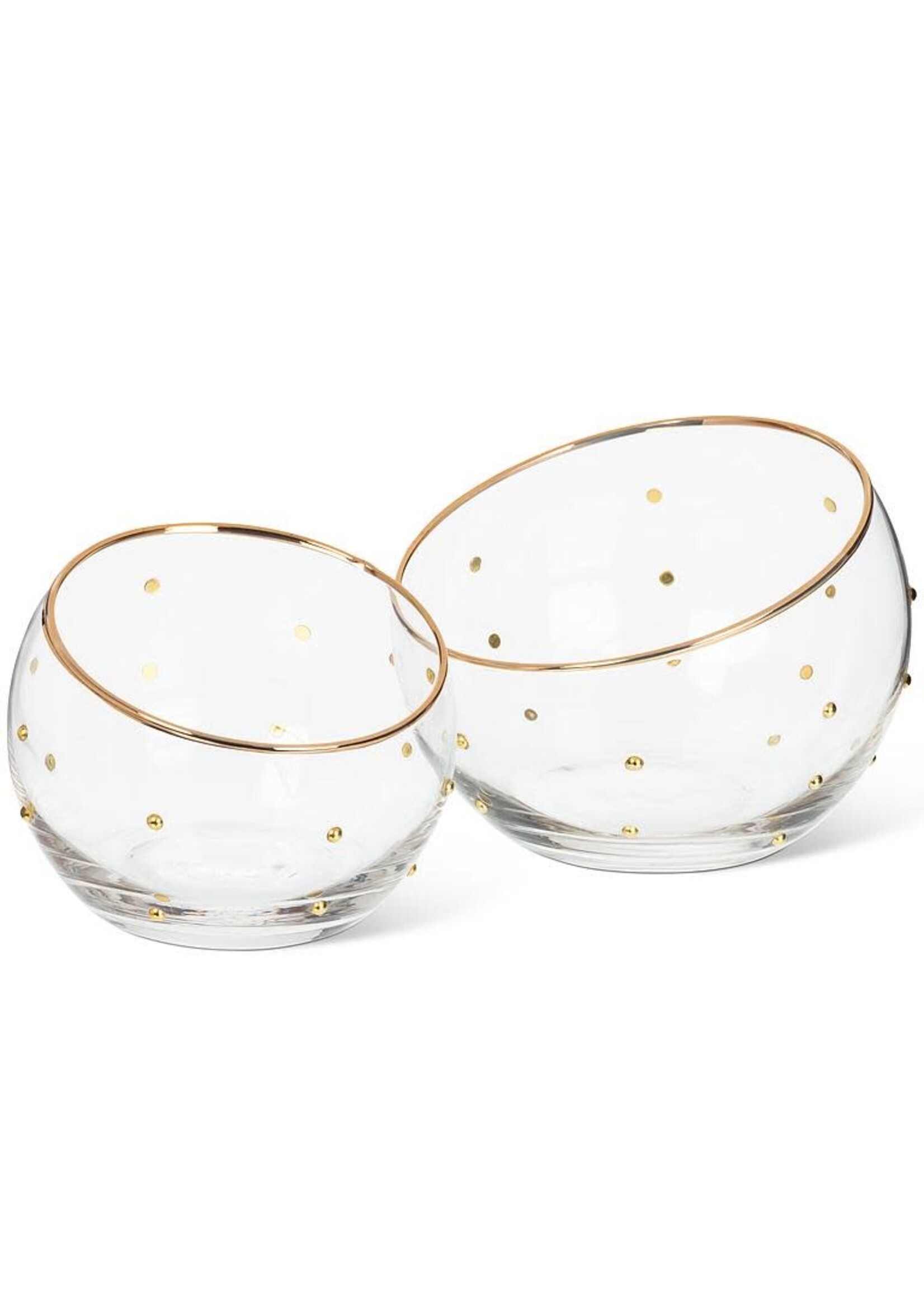 Small Angled Bowl with Dots