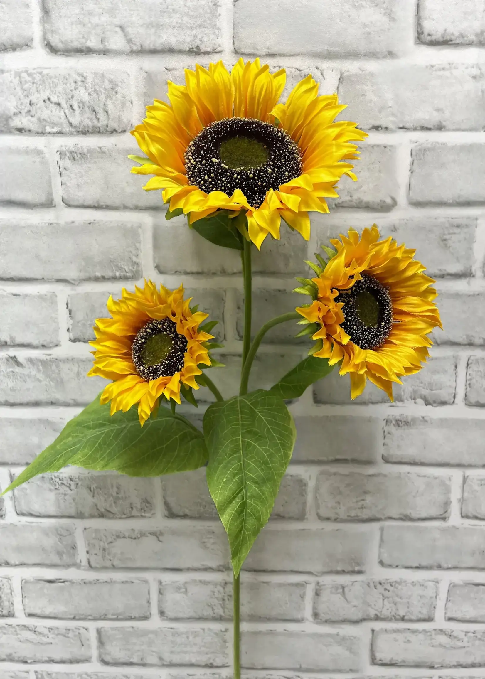 34" SUNFLOWER SPRAY WITH 3 HEADS