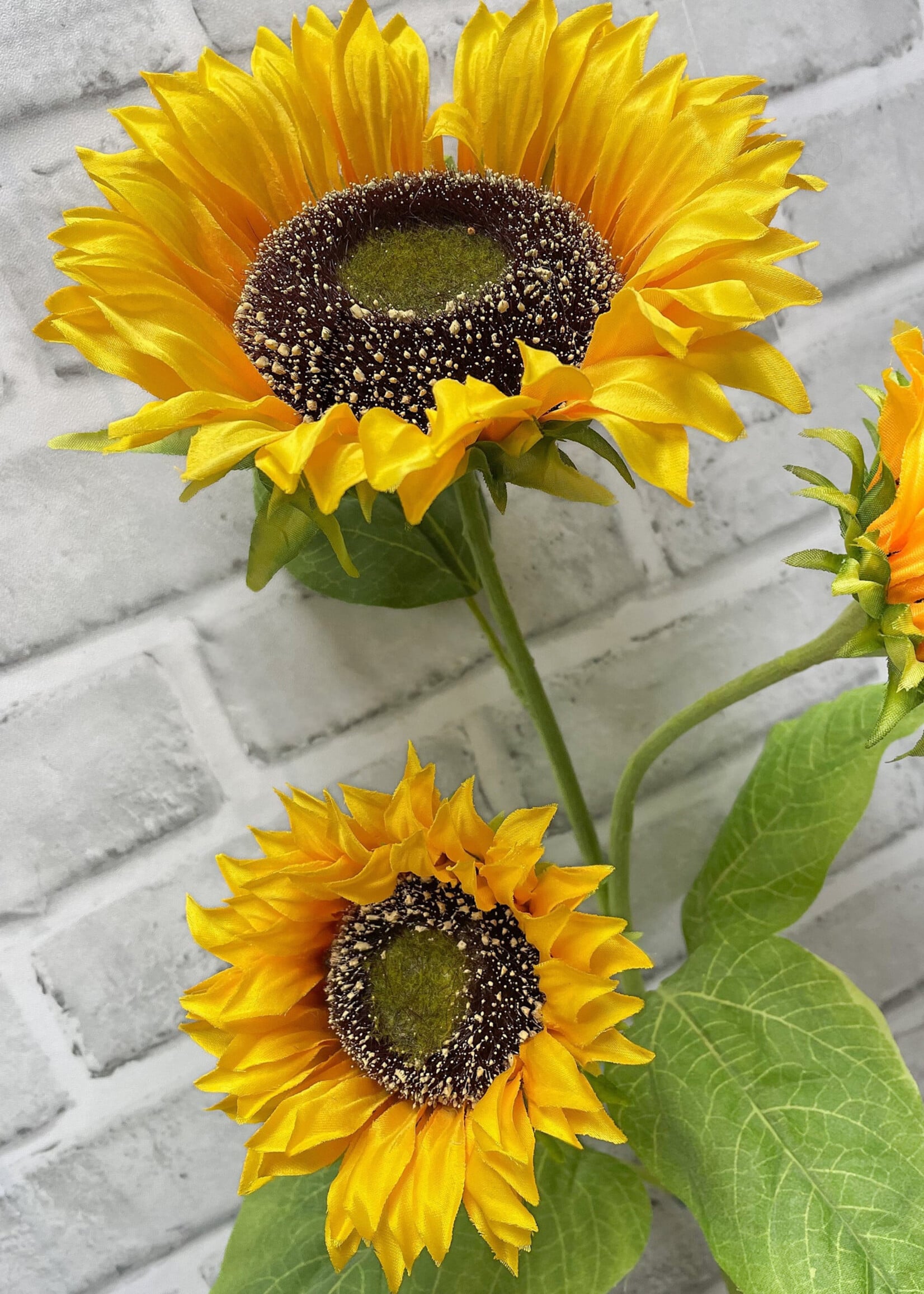 34" SUNFLOWER SPRAY WITH 3 HEADS