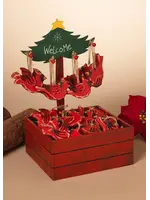 3.9"L" WOOD CARDINAL ORNAMENT