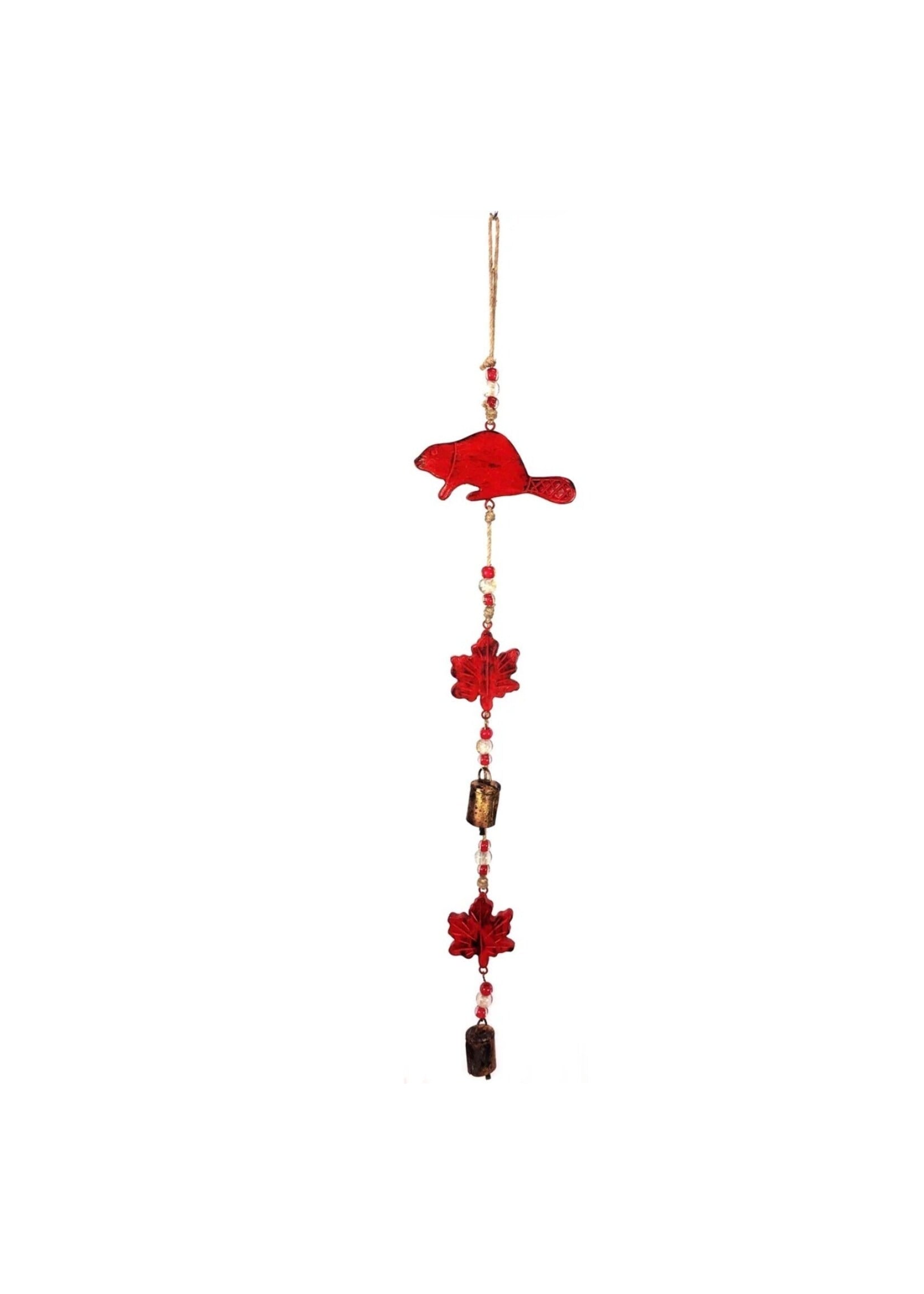 Mango Wood Bell Chimes - Beaver Vintage Red 32"