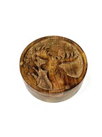 Mango Wood Swivel Box - Moose