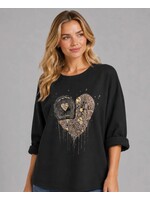Golden Wild Heart Pullover - Black