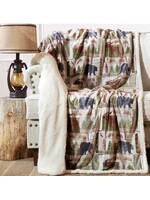 Carstens Vintage Lodge plush throw