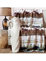 Carstens Hidden Lake Plush Sherpa Throw