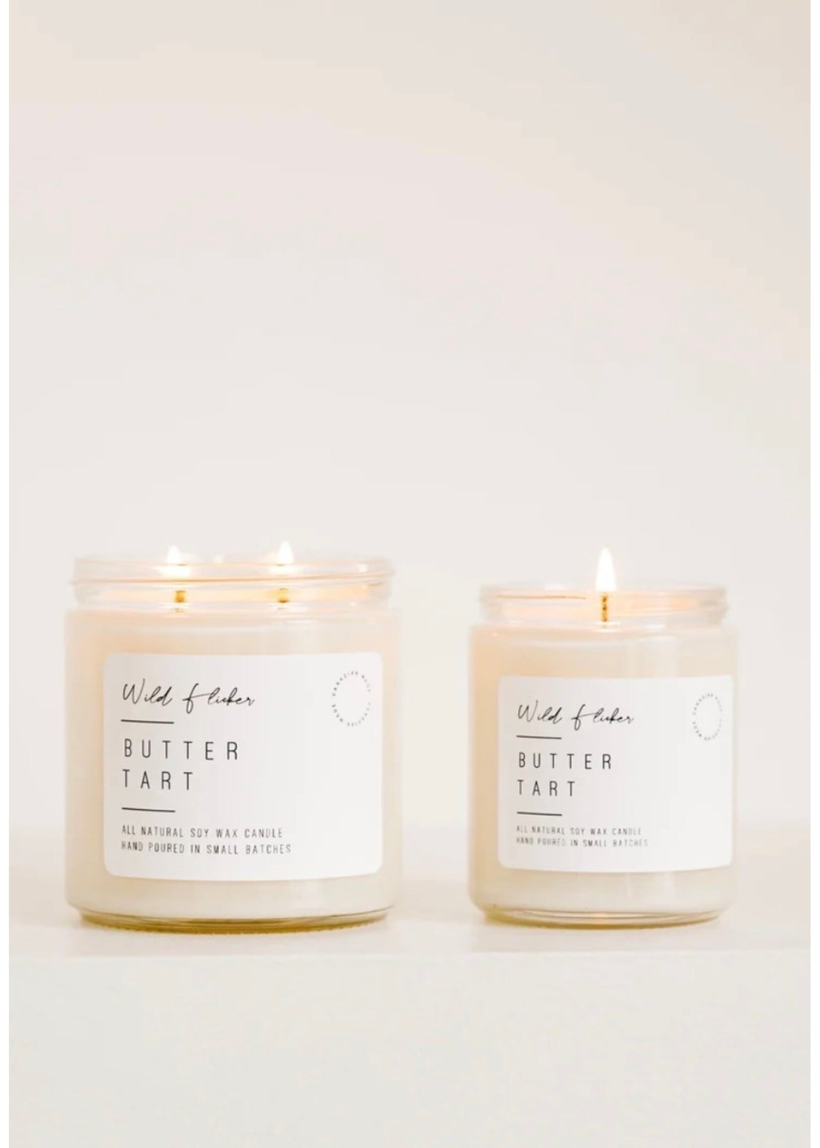Wild Flicker Butter Tart Soy Wax Candle 8oz