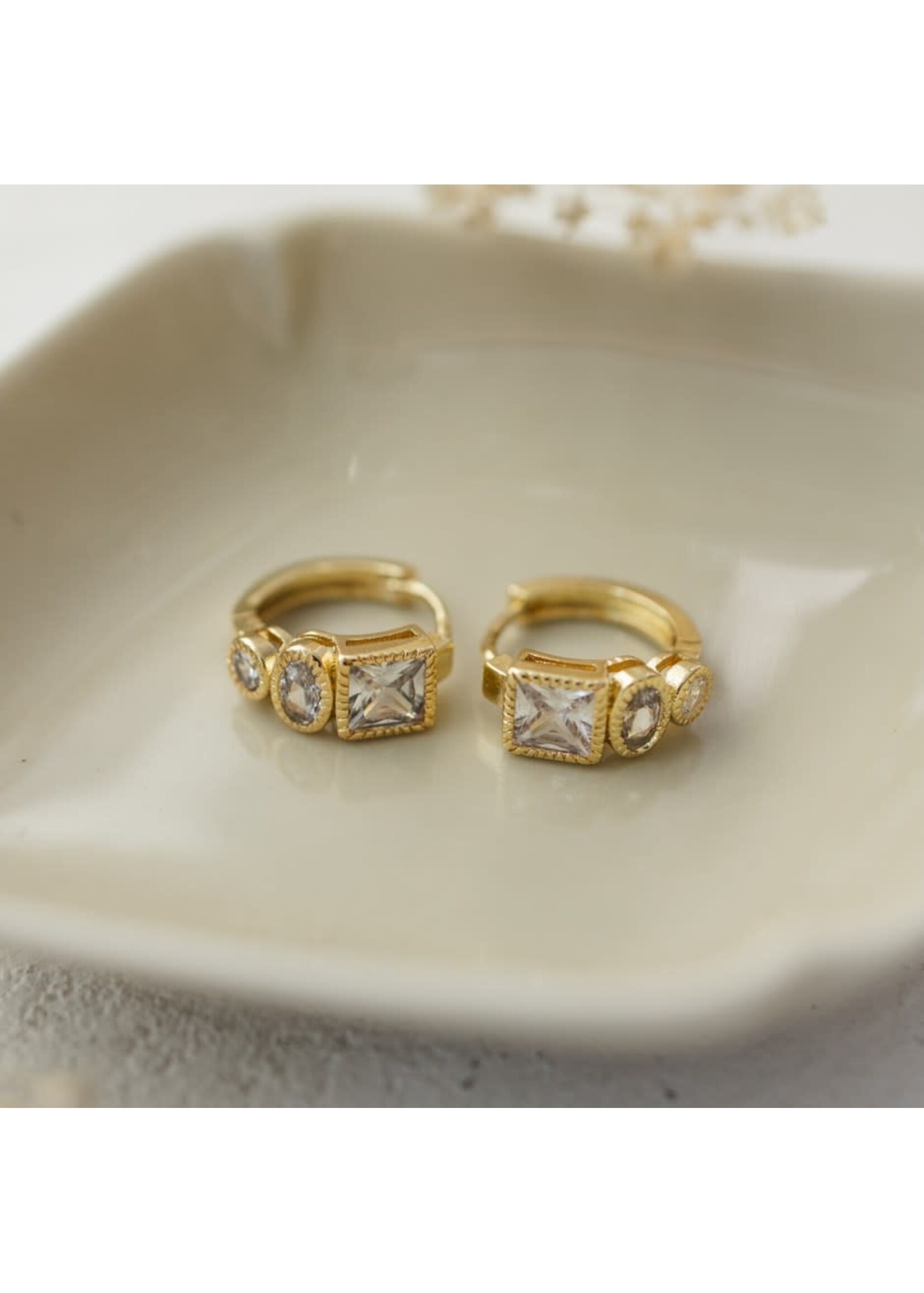 Glee Pollyanna Hoops-gold-grey-clear